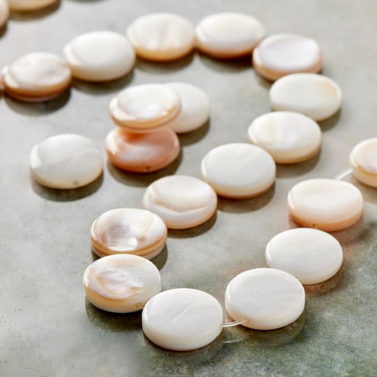 White Shell Round Beads, 11mm by Bead Landing™